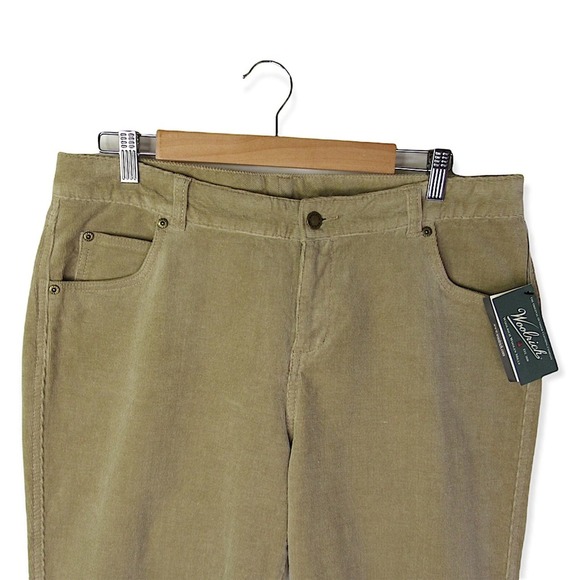 Woolrich Corduroy Strait Leg Pants Size 14 Tan Khaki Cotton Spandex Blend NWT - Picture 4 of 12